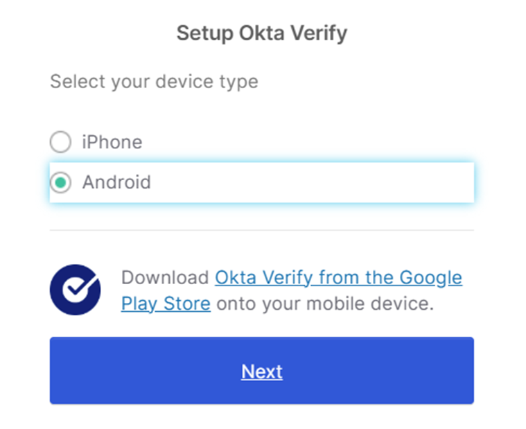 Select device type